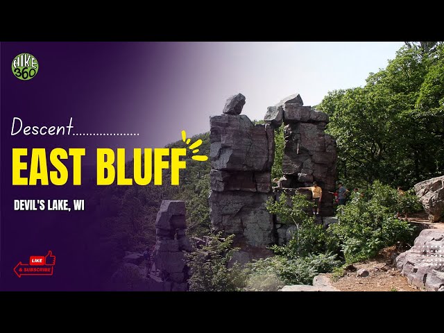 Devil's Lake, WI - East Bluff Descent (Hike 360° VR Video)