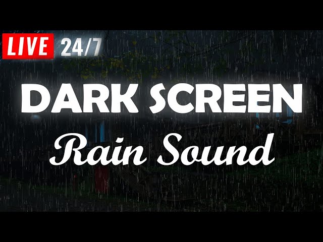 Rain sounds for sleeping BLACK SCREEN - Natural rain sounds for Relaxing, Sleeping, Studying, ASMR