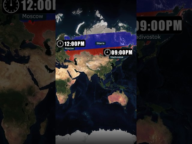 Why Does Russia Have 11 Time Zones?! 🤯🌍