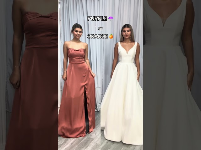 Vote for your favourite bridesmaids dress and wedding dress pairing in the comments ⬇️