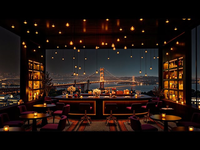 Jazz Music Harmony on the Rooftop - Sophisticated Bar Ambience for Focus | Luxury City Nights Jazz