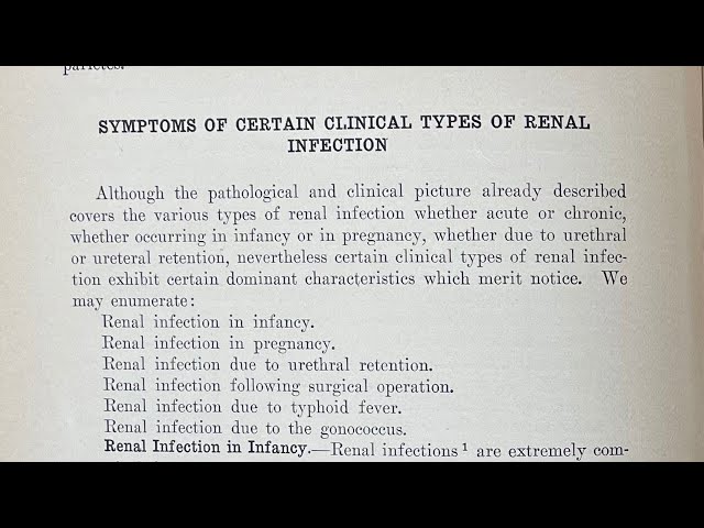 Chapter 35 (11): Symptoms of Certain Clinical Types of Renal Infection