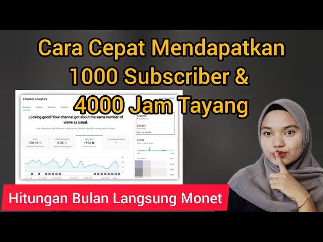 CARA CEPAT MENDAPATKAN 1000 SUBSCRIBER DAN 4000 JAM TAYANG ➡️ YOUTUBER PEMULA