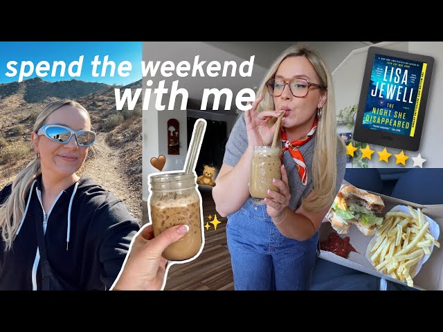 trying the viral "teddy graham" iced latte, mini book review & a relaxing weekend!