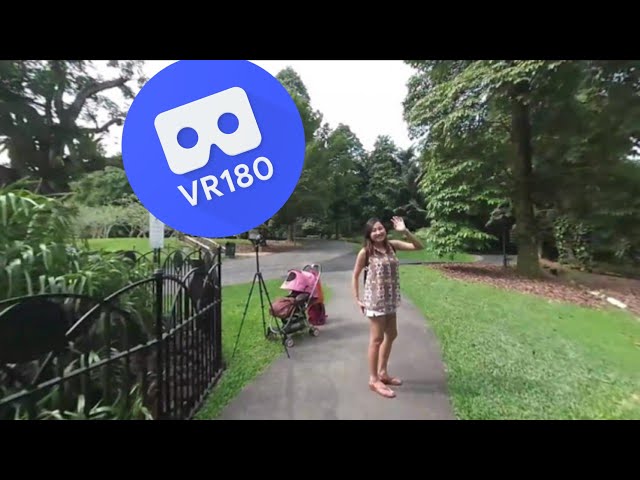 [VR180 5.7k] Vuze XR & Studio 3.2.6328 Stabilization Test by walking in 180° 3D mode