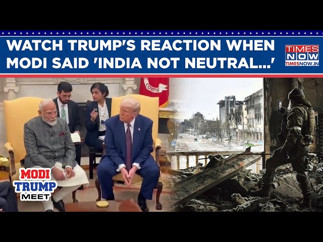 Modi In US: Watch Trump's Reaction When PM Said 'India Not Neutral' On Russia-Ukraine War Question