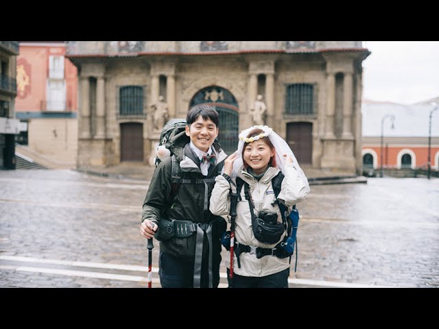 The longest wedding march in the world. Walked together 900km Camino de Santiago for 42 days.