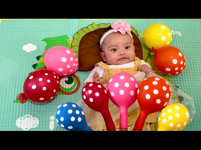 Baby finger and the finger family song|| baby Khaisya bernyanyi dan belajar warna dengan balon