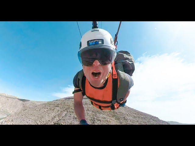 GoPro Fusion: Riding the world's longest zipline in Ras Al Khaimah | Complete Run