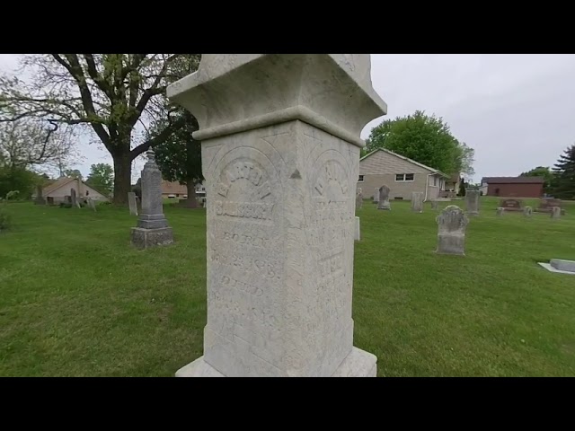 Grave of Barton Salisbury founder of Newburg Campbellsport And Barton Wisconsin VR 3D