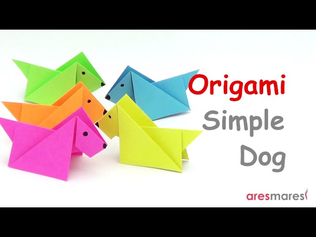 Origami Very Simple Dog (easy - single sheet)