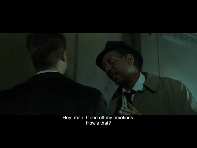 Brad Pitt insults a reporter - Se7en (1995) scene 4k