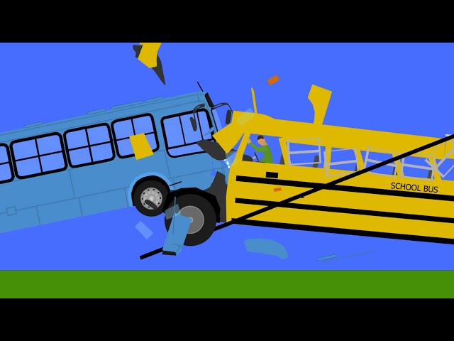 Shocking Bus Crashes! - Algodoo Destruction