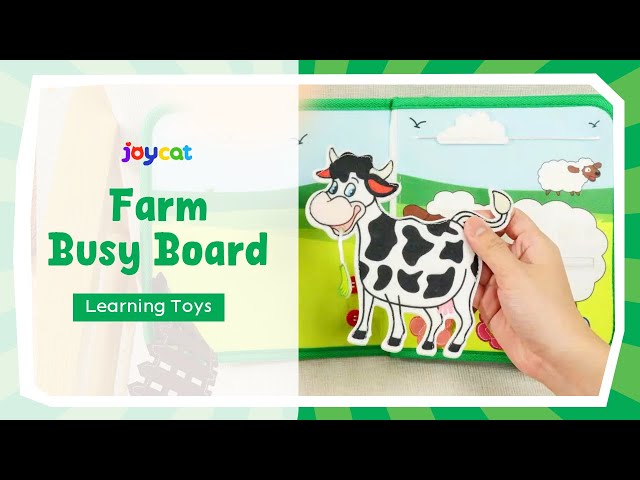 🐑The Best Montessori Busy Book - Soft Felt Farm Animal Busy Book For Kids