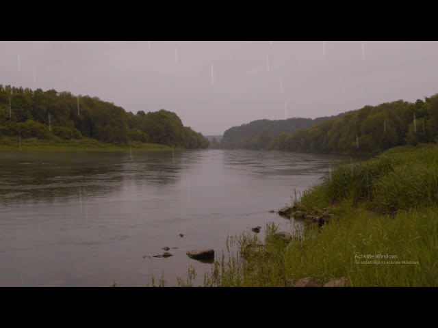 Rain Sounds In River For Sleeping And Relaxing