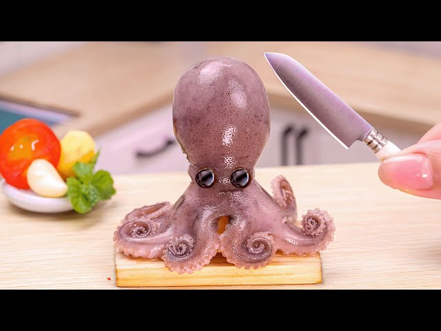 Best Miniature Cooking Yummy Videos | Miniature Octopus Cooking So Spicy   Cooking Videos Recipes