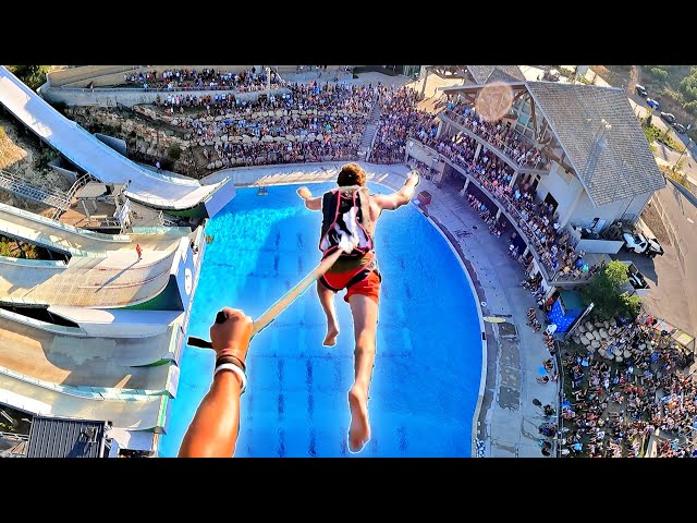 Parachuting Off A Redbull High Diving Tower!