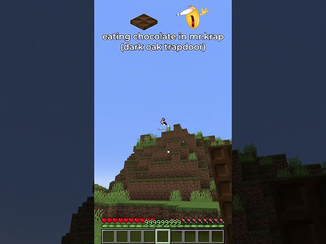 eating chocolate in minecraft 🍫😋