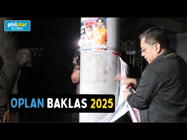 Mga campaign posters sa Tondo binaklas ng COMELEC sa pagsisimula ng pangangampanya