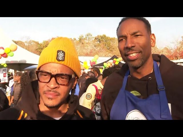 Atlanta rapper T.I., Mayor Andre Dickens share what they're thankful for