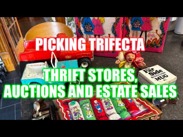 Picking Trifecta!!! Thrift stores, Auctions and Estate Sales in one video!!!