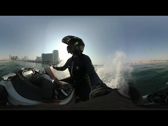 Seadoo GTX in Dubai marina 360 4k view