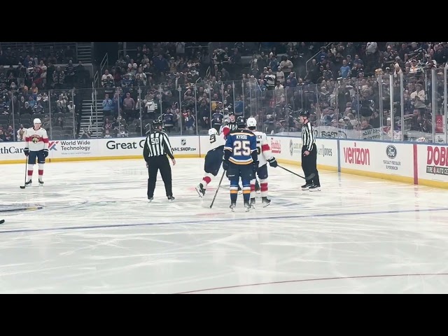 NHL: Blues vs panthers fight