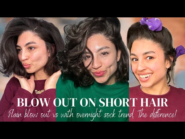 HOW TO: blow out tutorial + sock trend on hair for overnight volume & curls ♡ ♡