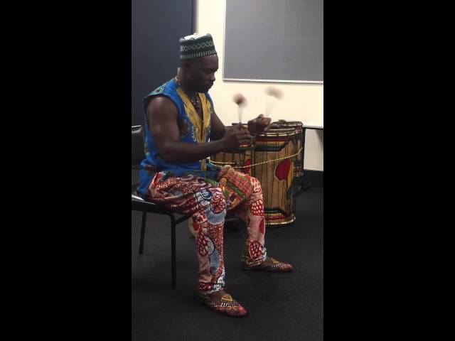 Master Drummer Tuza demonstrating the African Aslatua Shakers Amazing Video