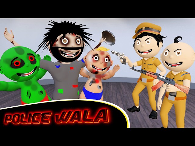 Bittu Sittu Police Wala Cartoon - Gold JCB Robbery | Pagal Beta | Desi Comedy Video | Cartoon Comedy