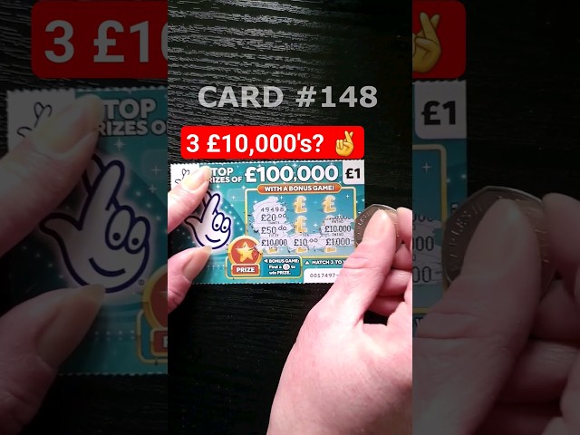 £100,000 TEAL Scratch Card ASMR National Lottery Scratcher ScratchOff Ticket Jackpot Hunting