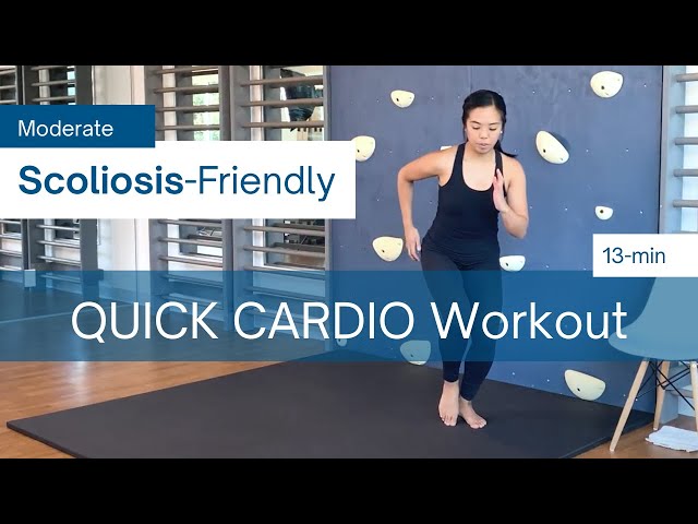 13-min Quick CARDIO Workout for KYPHOSIS and SCOLIOSIS | Get Your Heart Rate UP! (MODERATE)