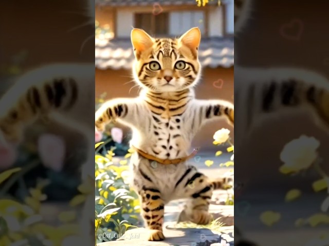 Crazy dancing cute cat 😺😹| #cuteanimal #funnycats #catvideos #trendingshorts #shortsfeed