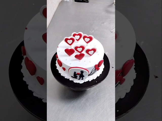 Valentine's day cake social design ❤️#youtubeshorts #shortfeed #ytshorts #viralvideo #cakedecoration