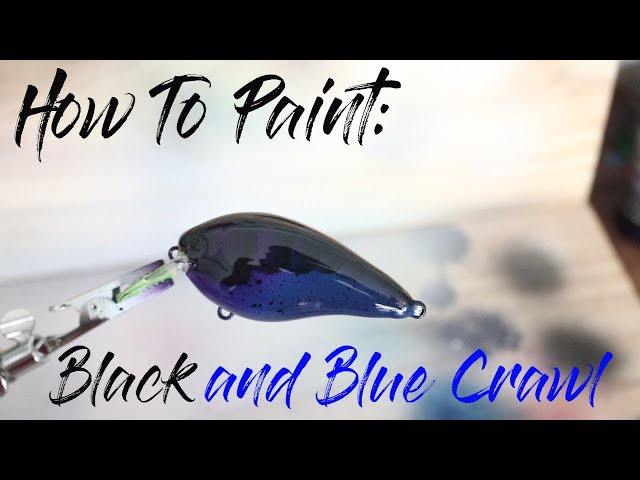 How to Paint BLACK and BLUE CRAWL Crankbait | AIRBRUSH Painting