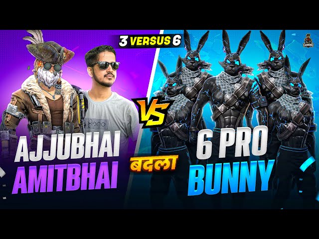 BADLA TIME😈6 PRO BLACK BUNNY BUNDLE VS AJJUBHAI AND AMITBHAI BEST CS FF GAMEPLAY | GARENA FREE FIRE