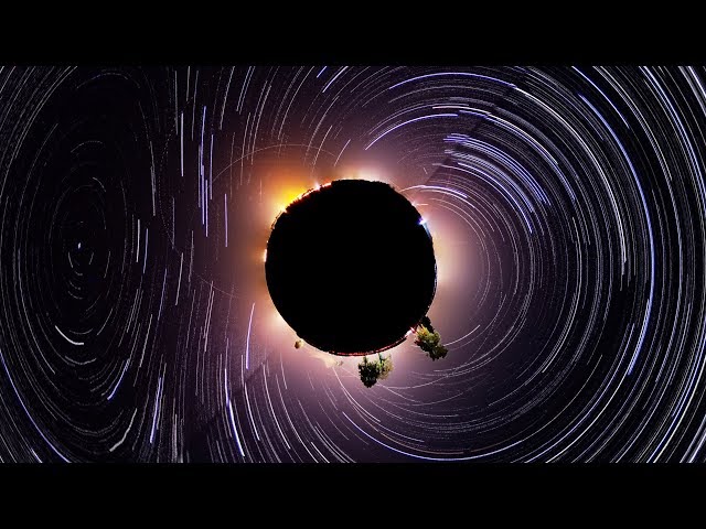 Motion of the stars 360° time-lapse (Complete trails)