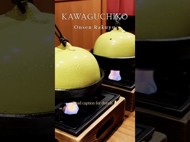 Rakuyu onsen hotel with private tub and amazing view | #kawaguchiko #japantravelvlog #shorts