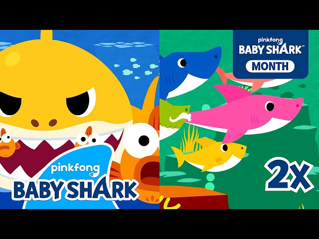 Baby Shark Doo Doo Doo FASTER AND FASTER! | +Compilation | Shark Month | Baby Shark Official