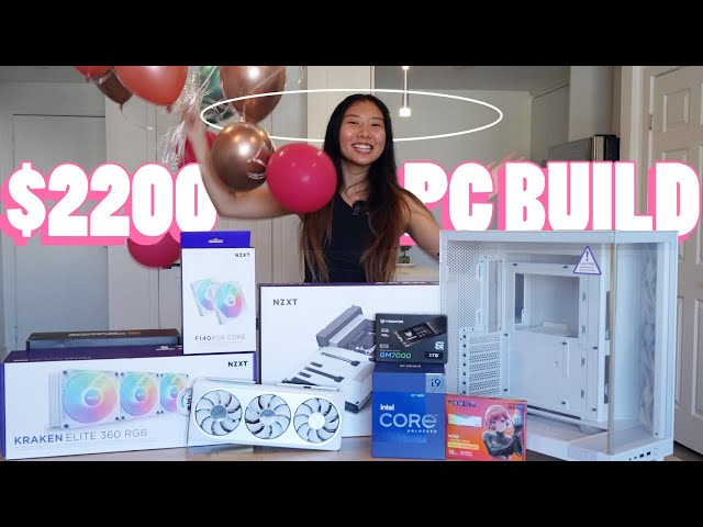 aesthetic white gaming pc | building with the new nzxt h6 for the first time ft. 12900k & aero 4070