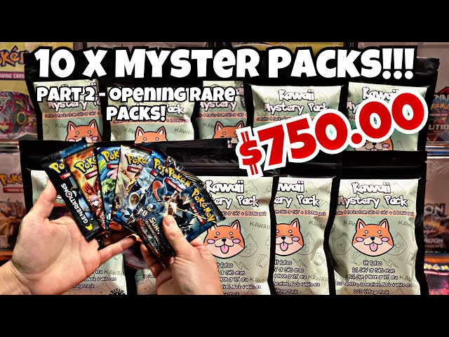 $750 Kawaii Mystery Pack Opening! Part 2 - Rare packs opened! #pokemon #reaction #collection #cards