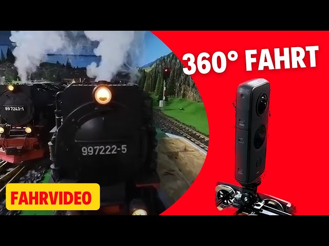 HSB Doppeleinfahrt von zwei Harzbullen / 360° Aufnahme LGB Modelleisenbahn / Insta360 1 Zoll #59