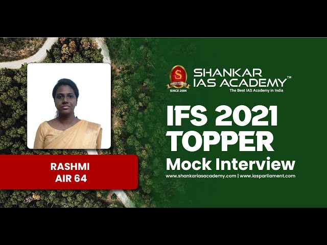 RASHMI | AIR 64 | UPSC IFS Topper 2021| IFS Topper 2021 Mock Interview