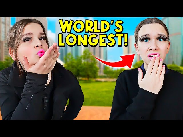 WEARING FAKE EYELASHES FOR 24 HOURS!!