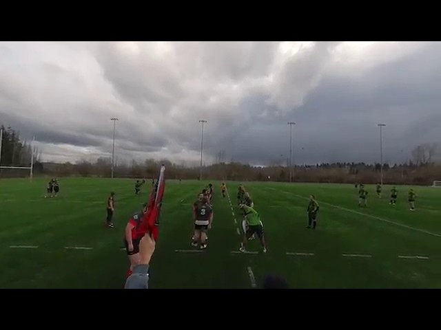 A quake rugby line out vs Clark county Chiefs 180VR