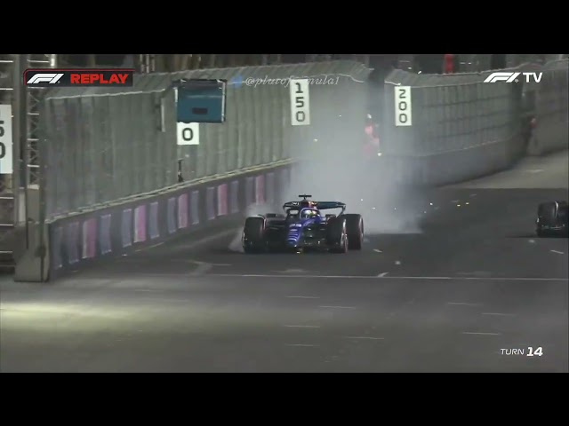 F1 Las Vegas 2023 | Albon with a massive brake Fail