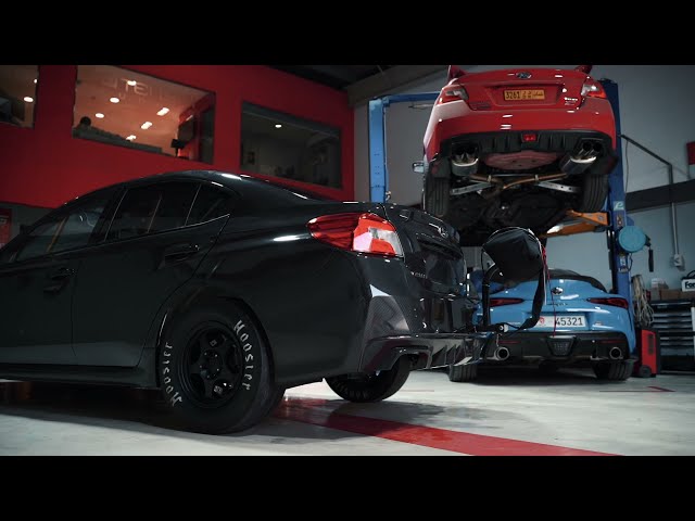 Alcarbone - The full carbon Subaru drag car by TENSAI