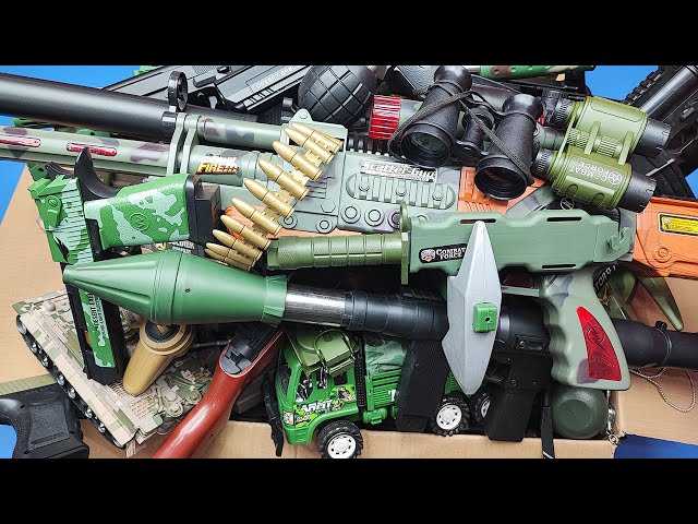 Box Full of Military Toys 💥 Guns ToysTrucks,Rocket Launch ,Thanks,Helicopter..