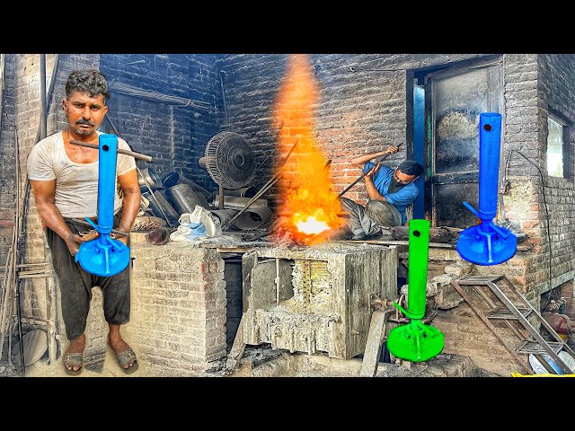 Process of Manufacturing Handmade Manual Jack for Rice Thresher | Metal Recycling Factory Process