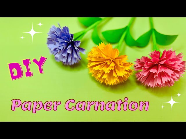 How to make paper carnation | DIY | Origami Flowers | Mother's Day